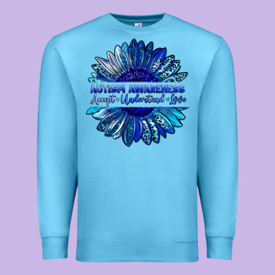 Autism Awareness Accept Understand Love Blue Premium Sweatshirt Designed By Lillyallendesigns