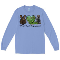 Colony Blue Peace Love Chimpanzee Long Sleeve Tee - LillyAllenDesigns