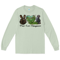 Matcha Peace Love Chimpanzee Long Sleeve Tee - LillyAllenDesigns