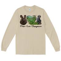 Mushroom Peace Love Chimpanzee Long Sleeve Tee - LillyAllenDesigns