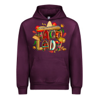 Mauve Wine cinco de mayo taco lady Urban Hoodie - CowGirlArtShop