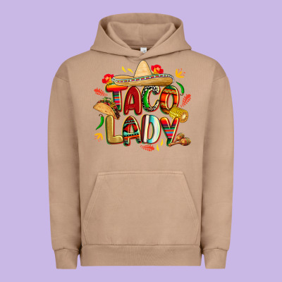Cinco De Mayo Taco Lady Urban Hoodie Designed By Cowgirlartshop