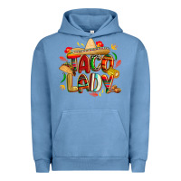 Pigment Pebble Blue cinco de mayo taco lady Urban Hoodie - CowGirlArtShop