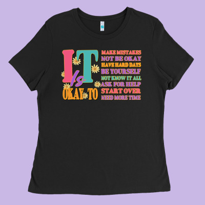 It Is Okay To Ladies Tee Designed By Jahusdesignshop