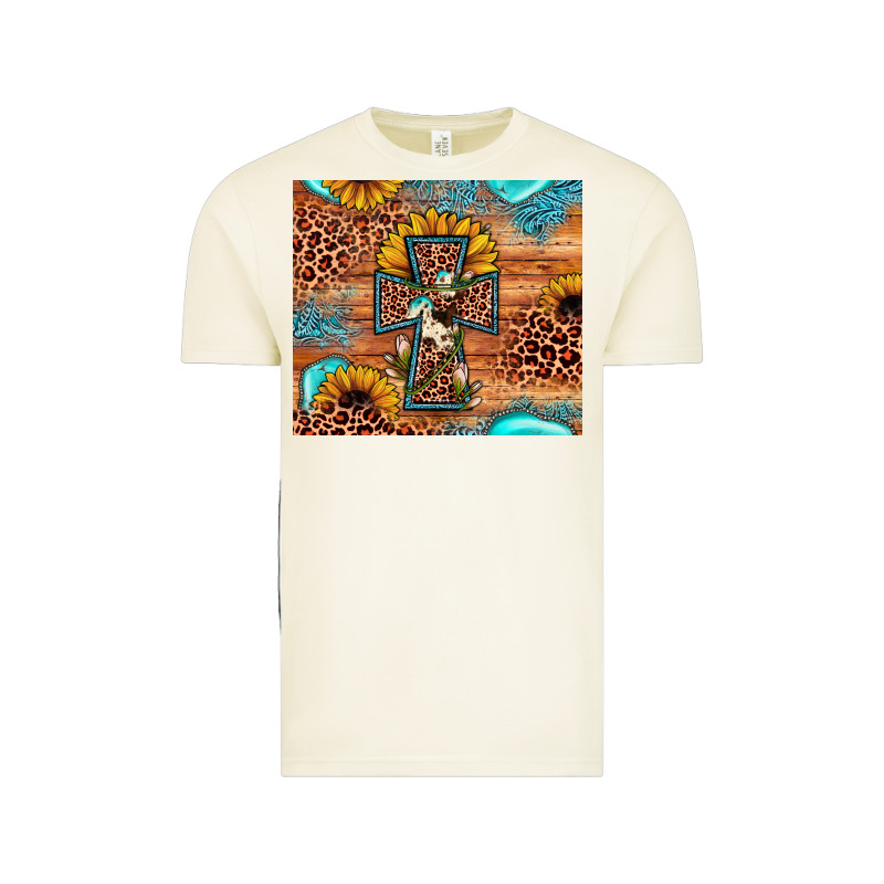 Leopard Cross Sunflower Vintage Tee by JahusDesignShop | Teevron