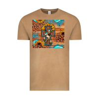 Vintage Camel leopard cross sunflower Vintage Tee - JahusDesignShop