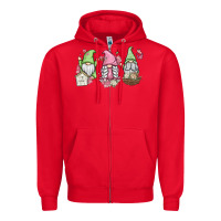 Red spring gnomes Zipper Hoodie - MaliasSmallBusiness