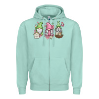 Seafoam spring gnomes Zipper Hoodie - MaliasSmallBusiness