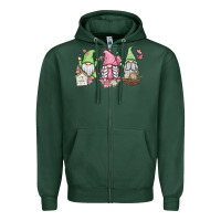 Sports Green spring gnomes Zipper Hoodie - MaliasSmallBusiness