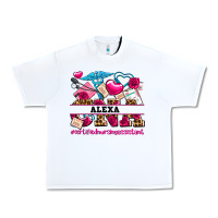 White costom name valentines day cna certified nursing Urban Heavy Tee - AdoDesignShop