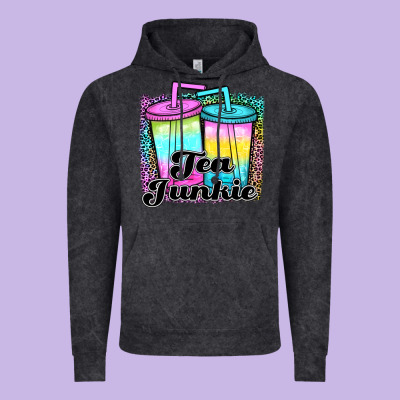 Tea Junkie Vintage Hoodie Designed By Jahusdesignshop