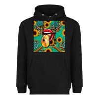 Black softball lips sunflowers and gemstones seamless pattern Heavyweight Hoodie - BundleAndBundleShop