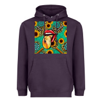 Plum softball lips sunflowers and gemstones seamless pattern Heavyweight Hoodie - BundleAndBundleShop
