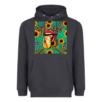 Smoke softball lips sunflowers and gemstones seamless pattern Heavyweight Hoodie - BundleAndBundleShop