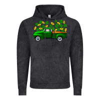 Vintage Black st patricks shamrock gold truck Vintage Hoodie - FaDigitalArtStudio