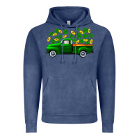 Vintage Denim st patricks shamrock gold truck Vintage Hoodie - FaDigitalArtStudio