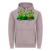 Vintage Zinc st patricks shamrock gold truck Vintage Hoodie - FaDigitalArtStudio