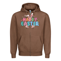 Chestnut happy easter Zipper Hoodie - MaliasSmallBusiness