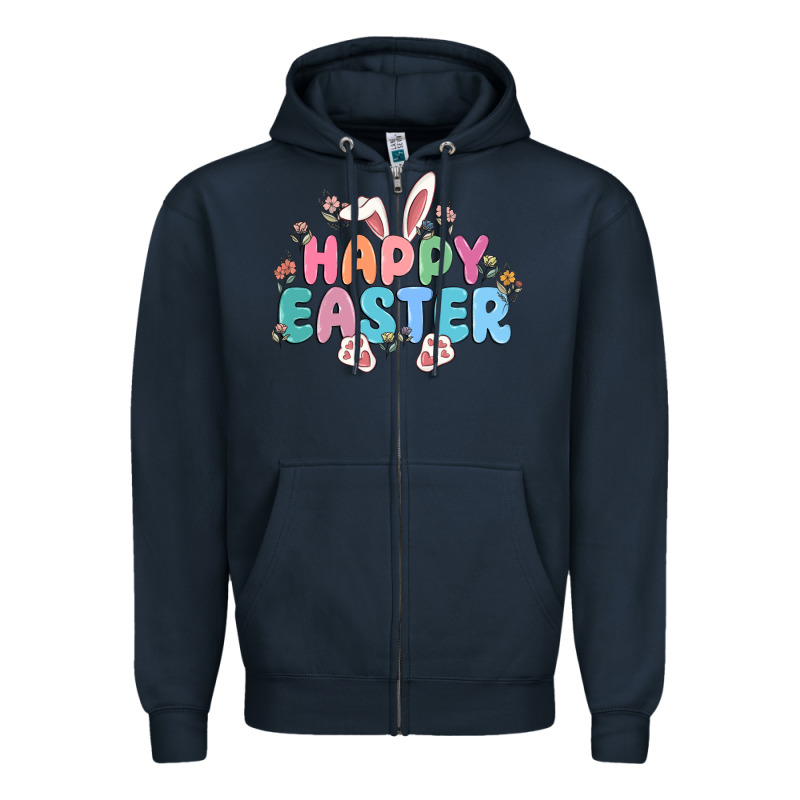 Happy Easter Zipper Hoodie by MaliasSmallBusiness | Teevron