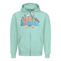 Seafoam happy easter Zipper Hoodie - MaliasSmallBusiness