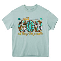 Arona with god all things are possible with gemstone Heavy Core Tee - texasbilliewilder