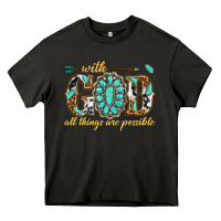 Asphalt with god all things are possible with gemstone Heavy Core Tee - texasbilliewilder