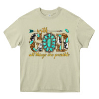 Mossy with god all things are possible with gemstone Heavy Core Tee - texasbilliewilder