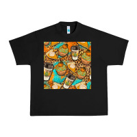 Black autumn cupcakes seamless pattern Urban Heavy Tee - BundleAndBundleShop