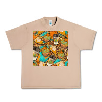 Burro autumn cupcakes seamless pattern Urban Heavy Tee - BundleAndBundleShop