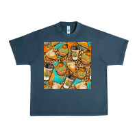 Midnight Navy autumn cupcakes seamless pattern Urban Heavy Tee - BundleAndBundleShop