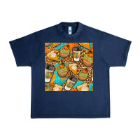 Navy autumn cupcakes seamless pattern Urban Heavy Tee - BundleAndBundleShop