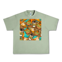 Oil Green autumn cupcakes seamless pattern Urban Heavy Tee - BundleAndBundleShop