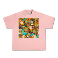 Salmon autumn cupcakes seamless pattern Urban Heavy Tee - BundleAndBundleShop