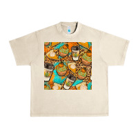 Sandshell autumn cupcakes seamless pattern Urban Heavy Tee - BundleAndBundleShop