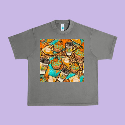 Autumn Cupcakes Seamless Pattern Urban Heavy Tee Designed By Bundleandbundleshop