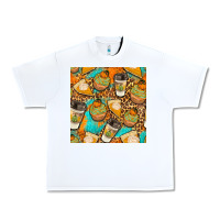 White autumn cupcakes seamless pattern Urban Heavy Tee - BundleAndBundleShop