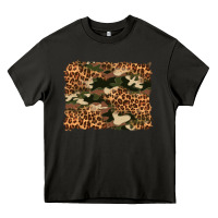 Asphalt camouflage and leopard background Heavy Core Tee - Artiststas