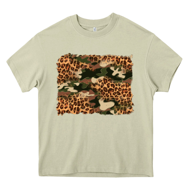 Camouflage And Leopard Background Heavy Core Tee by Artiststas | Teevron