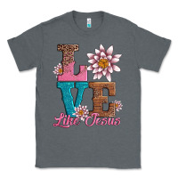 Charcoal Heather valentines day love like jesus Classic Tee - AdoDesignShop