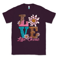 Plum valentines day love like jesus Classic Tee - AdoDesignShop