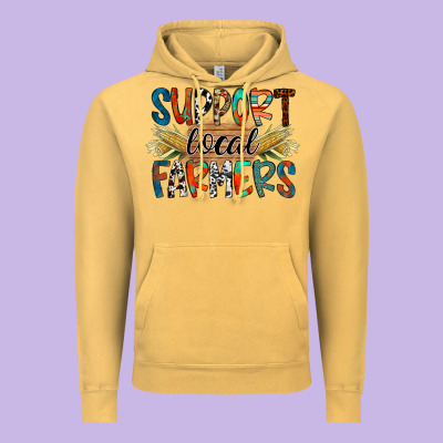 Support Local Farmers Vintage Hoodie Designed By Racoondesign
