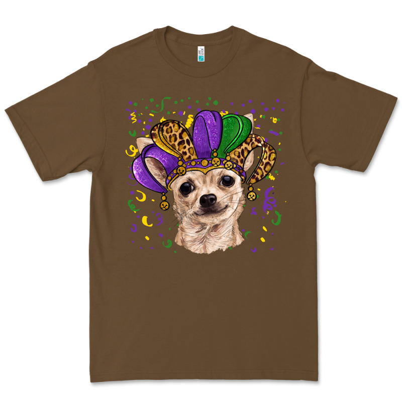 Mardi Gras Hat Chihuahua Premium Tee by RanaPortraitStore | Teevron