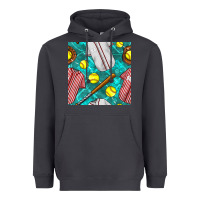 Smoke softball uniform glove and bat with field seamless pattern Heavyweight Hoodie - BundleAndBundleShop