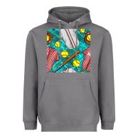 Storm softball uniform glove and bat with field seamless pattern Heavyweight Hoodie - BundleAndBundleShop