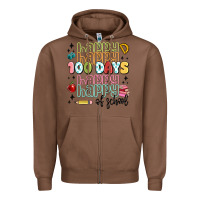 Chestnut 100 days of school Zipper Hoodie - MaliasSmallBusiness