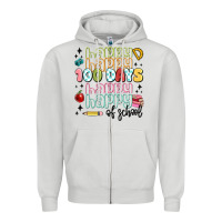Dove Grey 100 days of school Zipper Hoodie - MaliasSmallBusiness