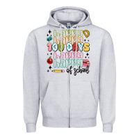 Heather Grey 100 days of school Zipper Hoodie - MaliasSmallBusiness