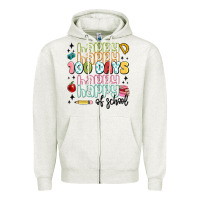 Oatmeal Heather 100 days of school Zipper Hoodie - MaliasSmallBusiness