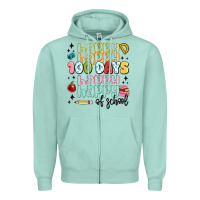 Seafoam 100 days of school Zipper Hoodie - MaliasSmallBusiness