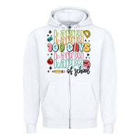 White 100 days of school Zipper Hoodie - MaliasSmallBusiness